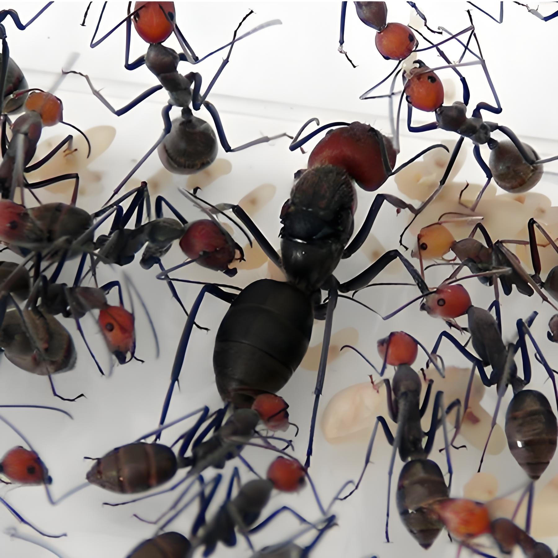 Camponotus singularis – Red-headed Carpenter Ant Colony | Giant Asian Species with Striking Coloration | AntNook