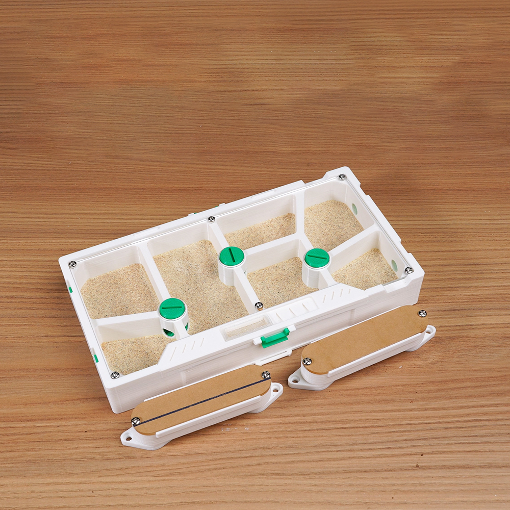 Foldable Gypsum Ant Nest with Chamber Knobs - Stackable Acrylic Formicarium + Accessories