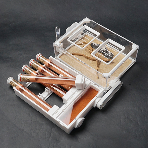 Expandable 3D Printed Ant Nest for Large Colonies - Foldable Acrylic Formicarium with 5 Test Tubes per Unit